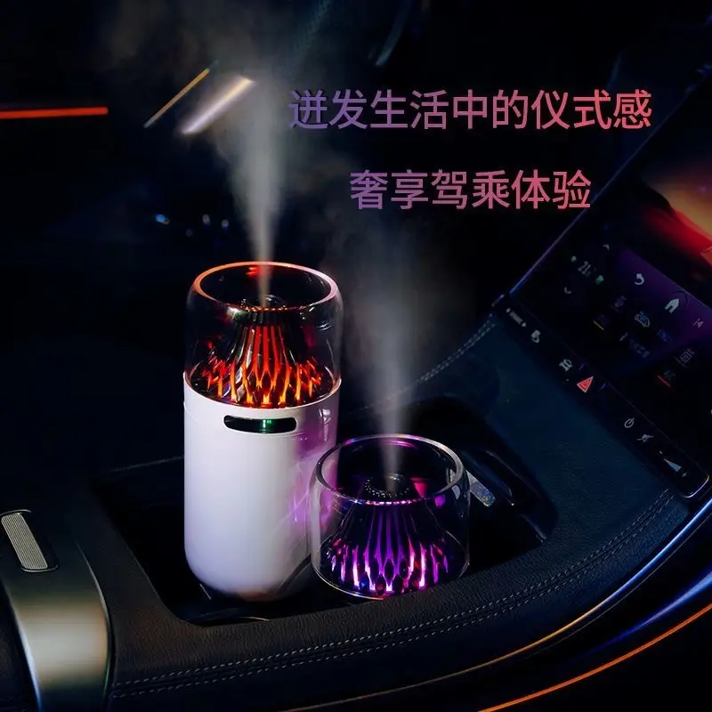 New Simulated Volcano Aromatherapy Machine, Home Diffuser, Car-Mounted Colorful Humidifier, Portable Car Atomizer - Image 10