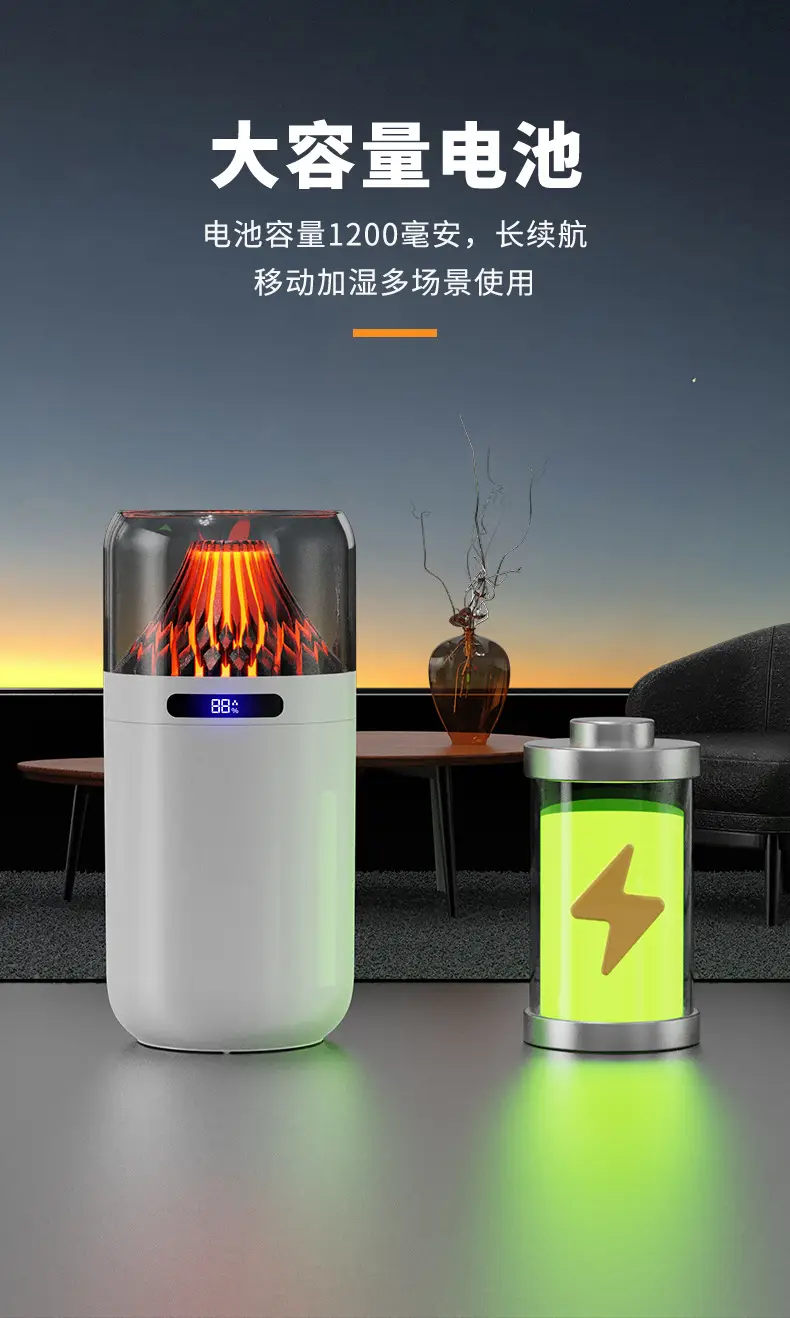 New Simulated Volcano Aromatherapy Machine, Home Diffuser, Car-Mounted Colorful Humidifier, Portable Car Atomizer — feature 11
