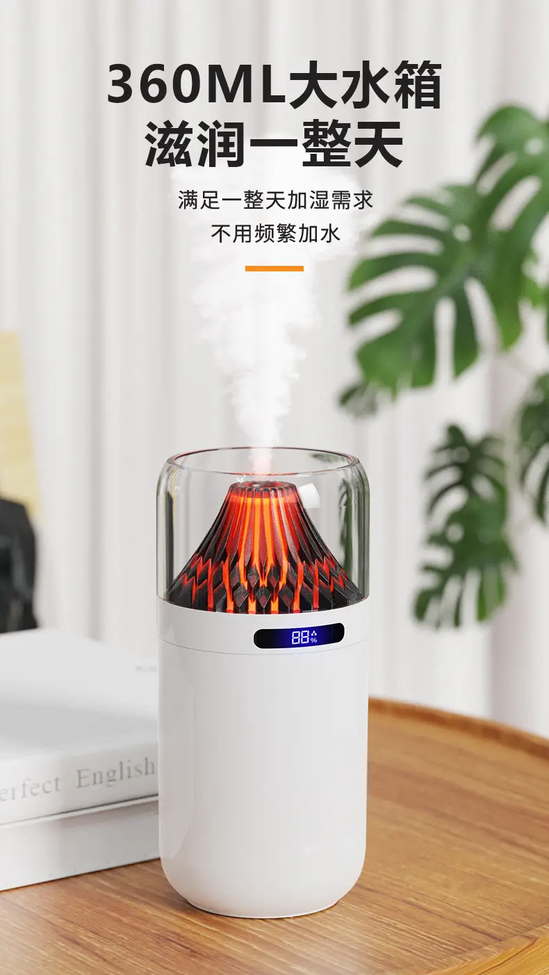 New Simulated Volcano Aromatherapy Machine, Home Diffuser, Car-Mounted Colorful Humidifier, Portable Car Atomizer — feature 8