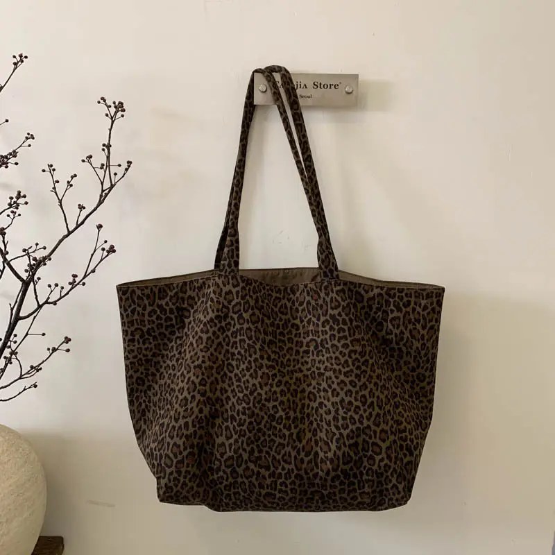 2025 Leopard Print Suede Tote Bag Large Capacity — feature 13