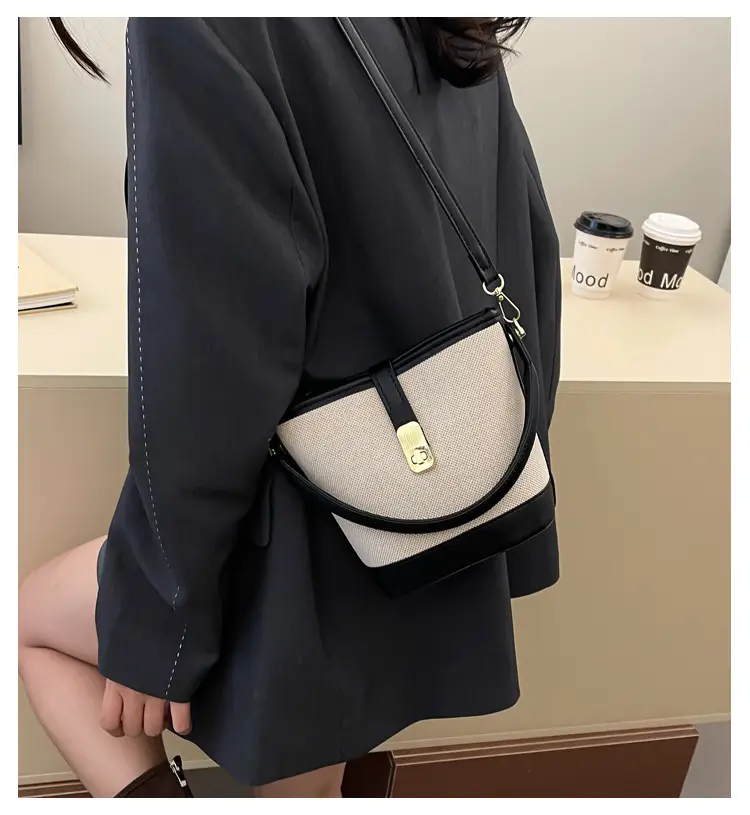 Women's Contrasting Color Handbag Autumn Winter Commuter Bag — feature 1