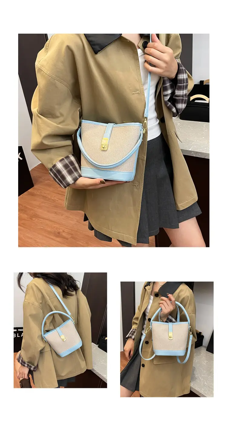 Women's Contrasting Color Handbag Autumn Winter Commuter Bag — feature 10