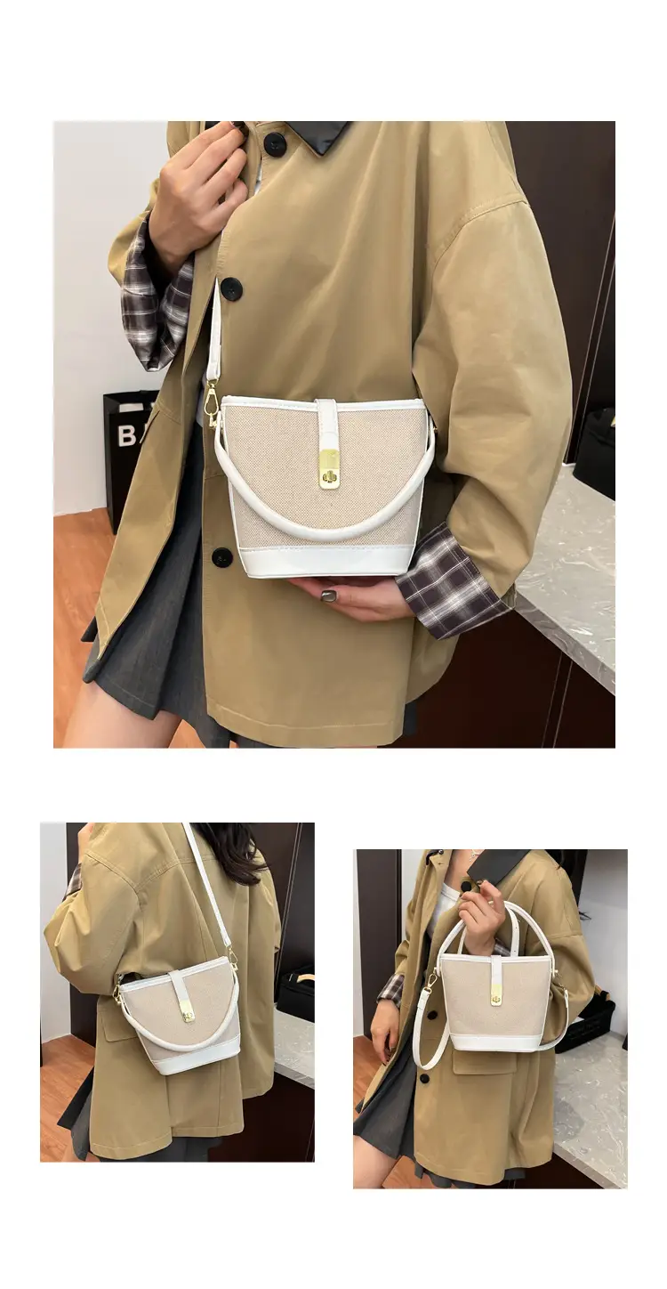 Women's Contrasting Color Handbag Autumn Winter Commuter Bag — feature 11