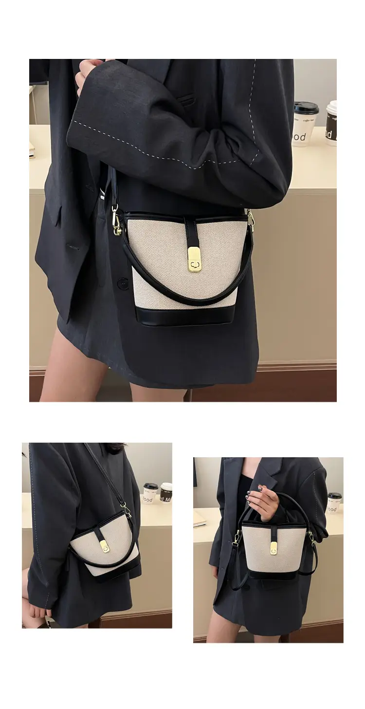 Women's Contrasting Color Handbag Autumn Winter Commuter Bag — feature 12