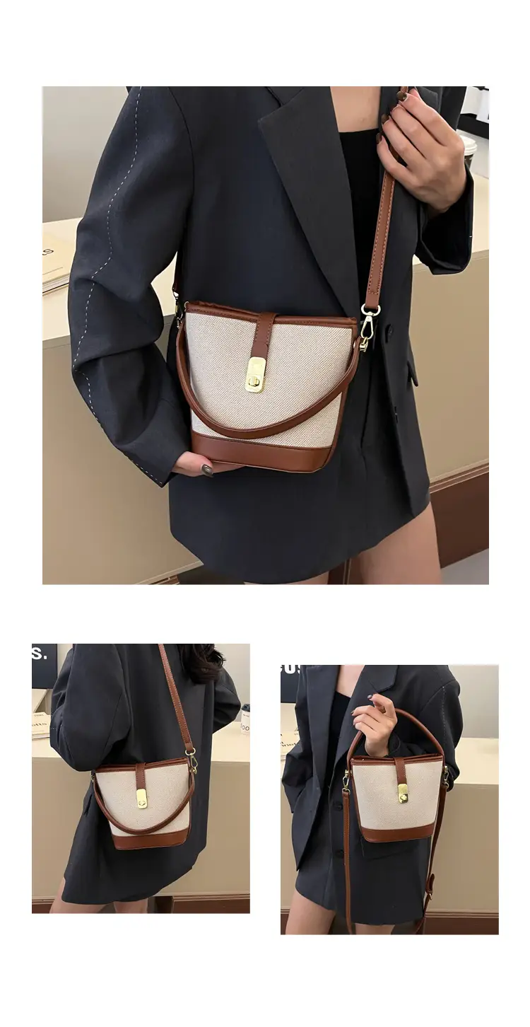 Women's Contrasting Color Handbag Autumn Winter Commuter Bag — feature 13