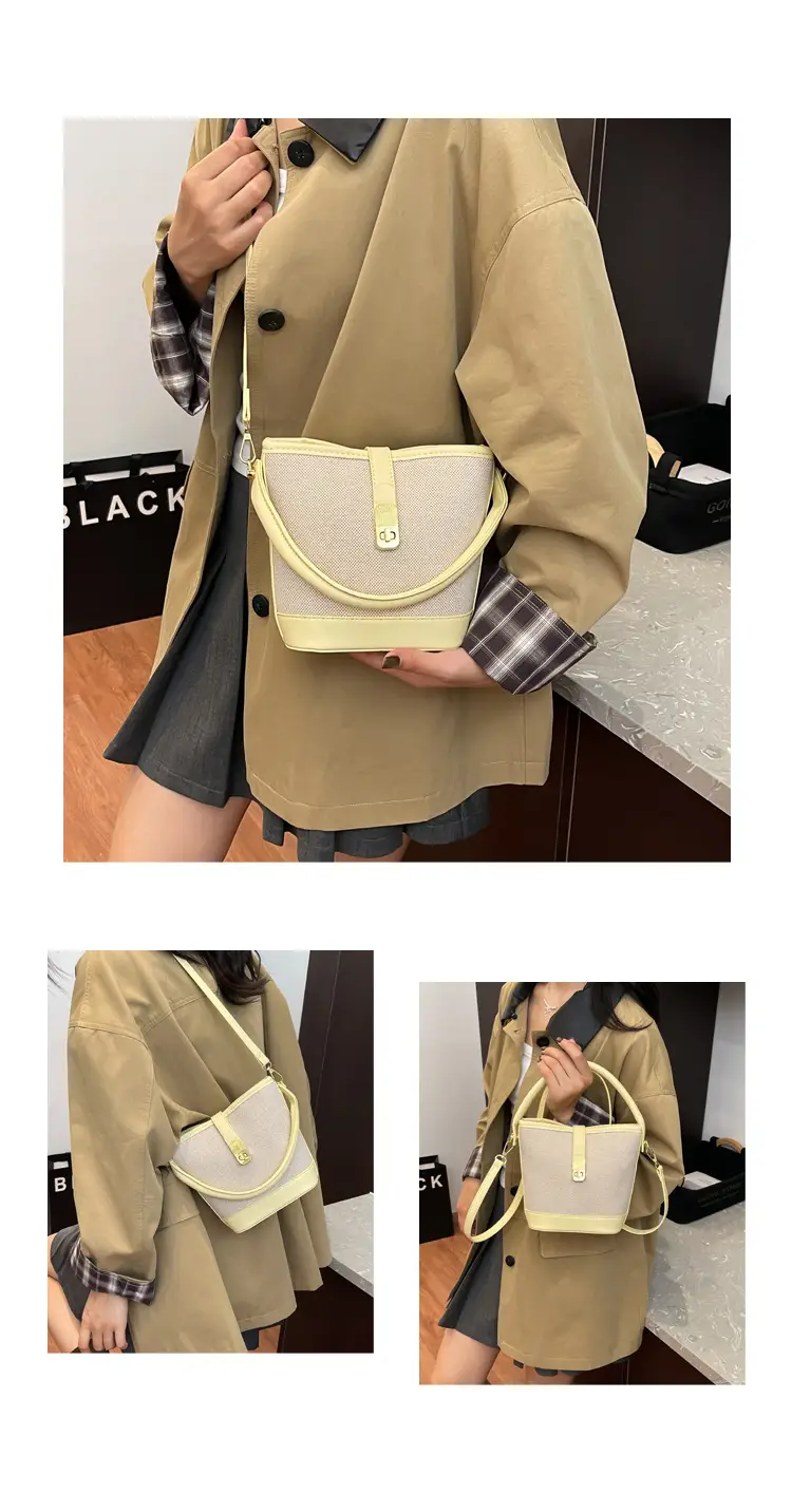 Women's Contrasting Color Handbag Autumn Winter Commuter Bag — feature 9