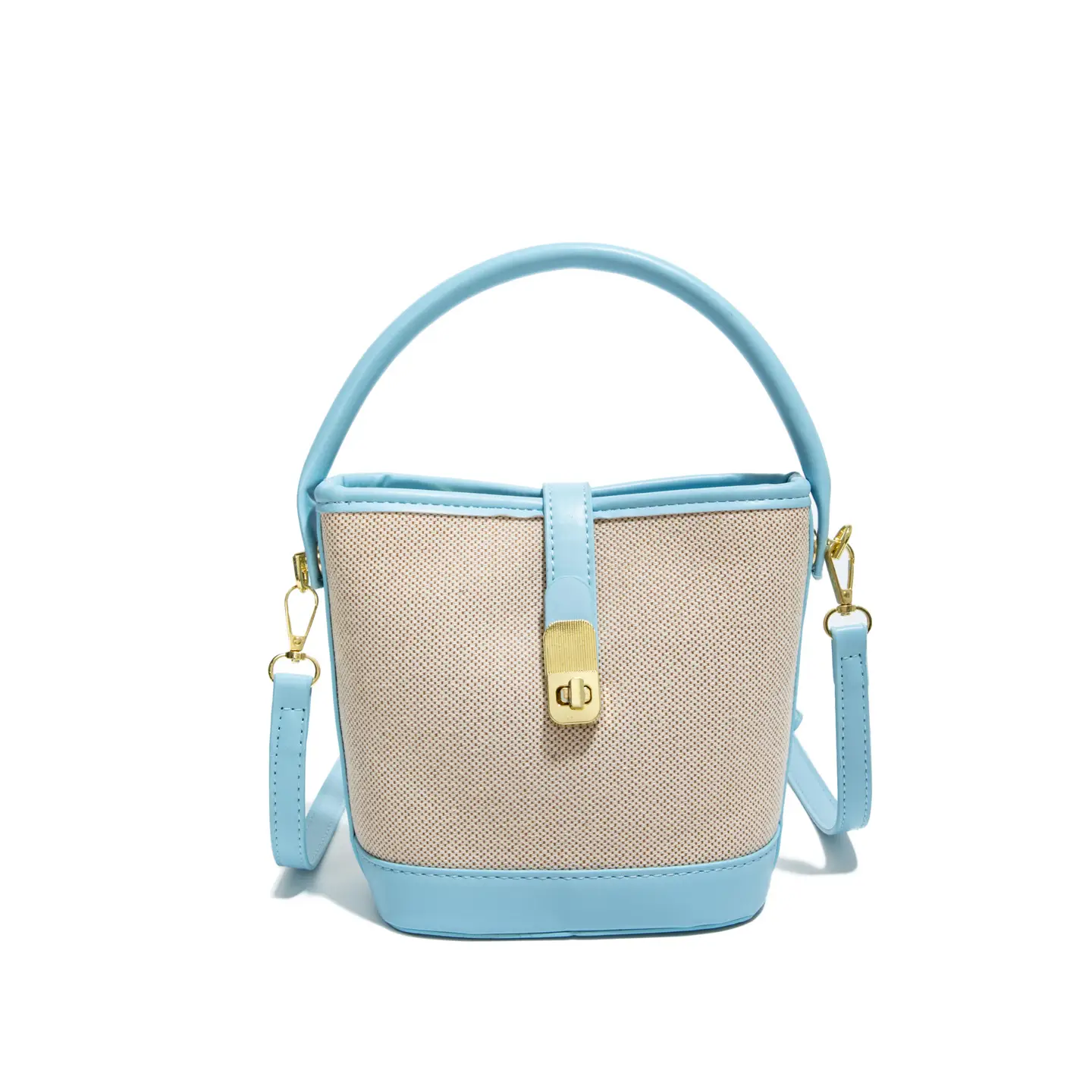 Women's Contrasting Color Handbag Autumn Winter Commuter Bag - Image 2