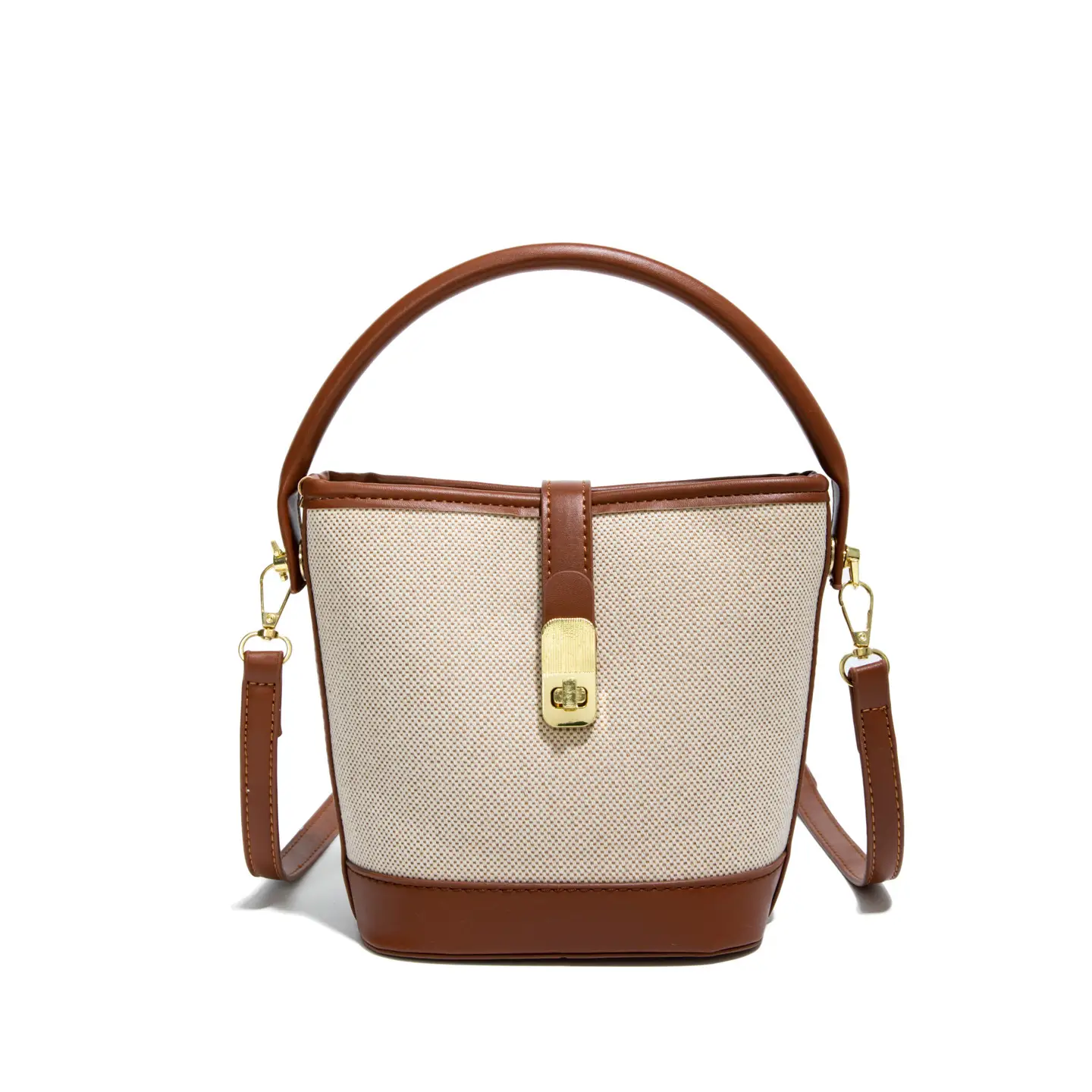 Women's Contrasting Color Handbag Autumn Winter Commuter Bag - Image 3