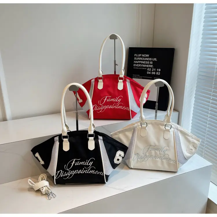Black Embroidered Handheld Tote Bag for Women Large Capacity — feature 13