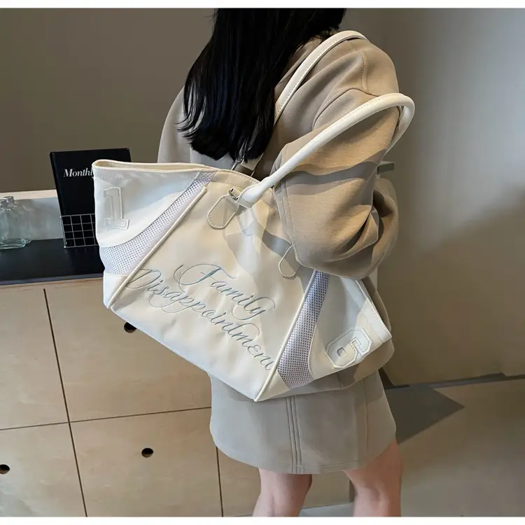 Black Embroidered Handheld Tote Bag for Women Large Capacity — feature 16