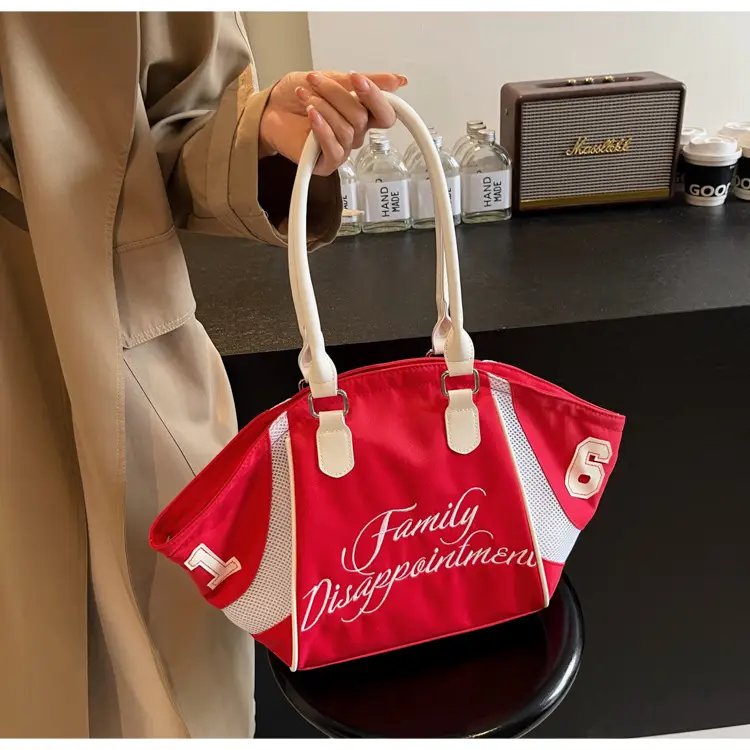 Black Embroidered Handheld Tote Bag for Women Large Capacity — feature 33