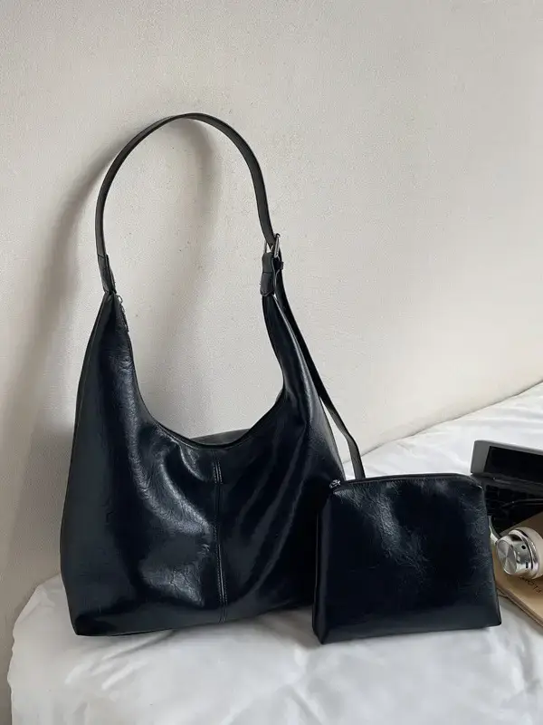 Brown Large Capacity Shoulder Bag for Women - Image 6