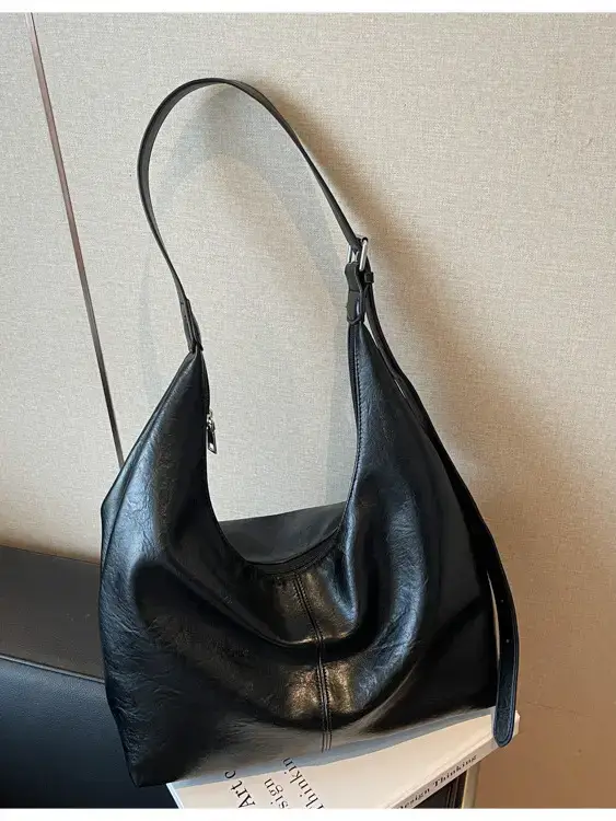 Brown Large Capacity Shoulder Bag for Women - Image 8