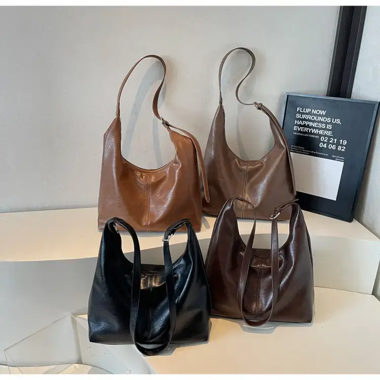 Brown Large Capacity Shoulder Bag for Women — feature 11
