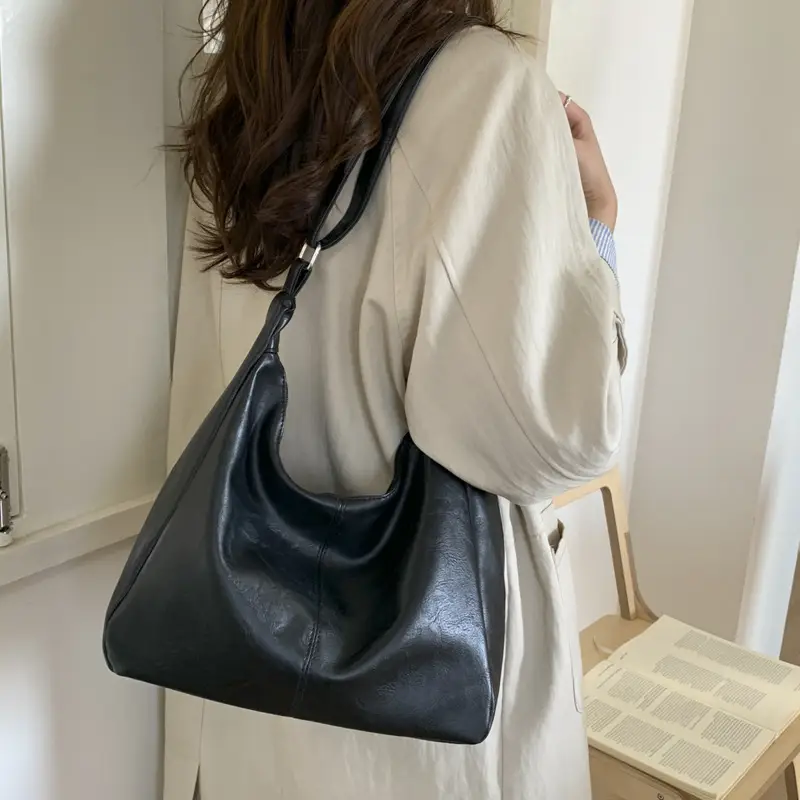 Brown PU Leather Shoulder Bag for Women - Image 7