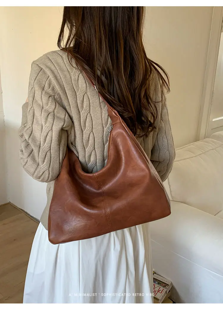 Brown PU Leather Shoulder Bag for Women — feature 18