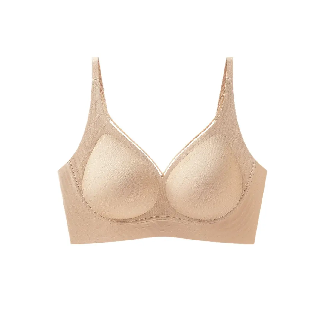 Foundation-Like Light Luxury Fashion Support Seamless Bra, Soft and Comfortable Bra Without Underwire, Small Chest Push-Up Red Lingerie
