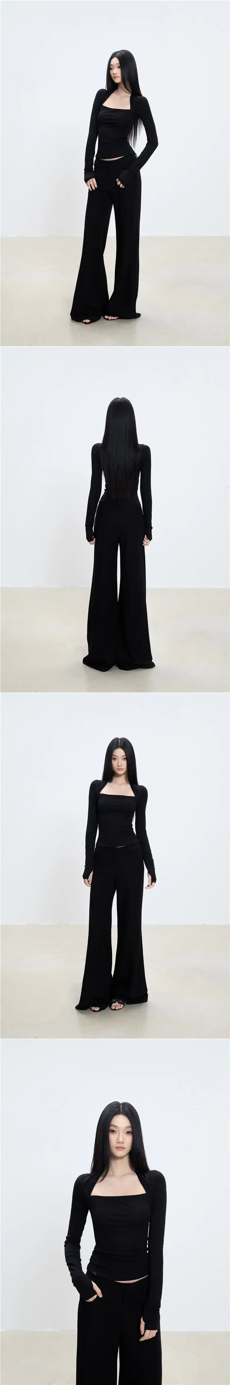 Rayon 270g Base Layer Shirt for Women, 2025 Yoga New Style, Autumn Slim Fit, Slimming Black Top, Long-Sleeved T-Shirt — feature 2