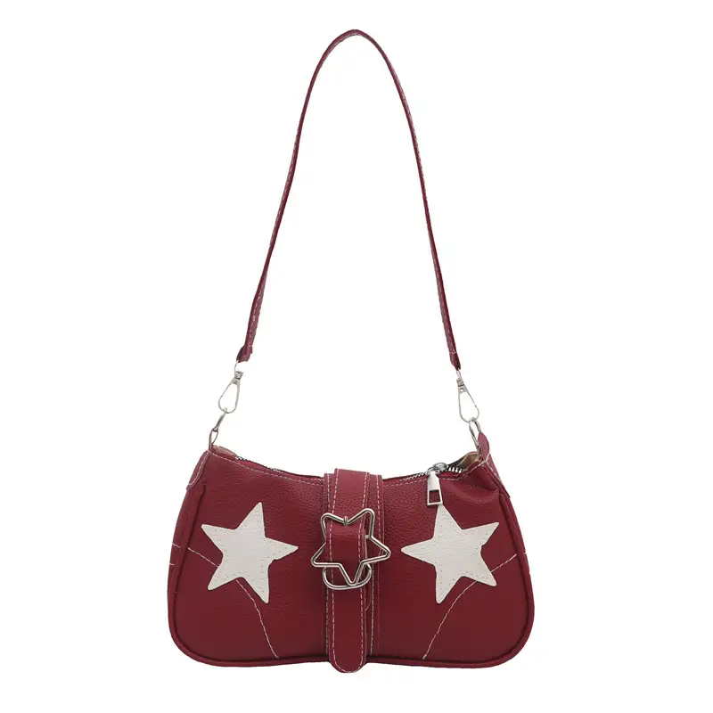 Black Star Armpit Bag Women's 2025 Casual Shoulder Bag - Image 9