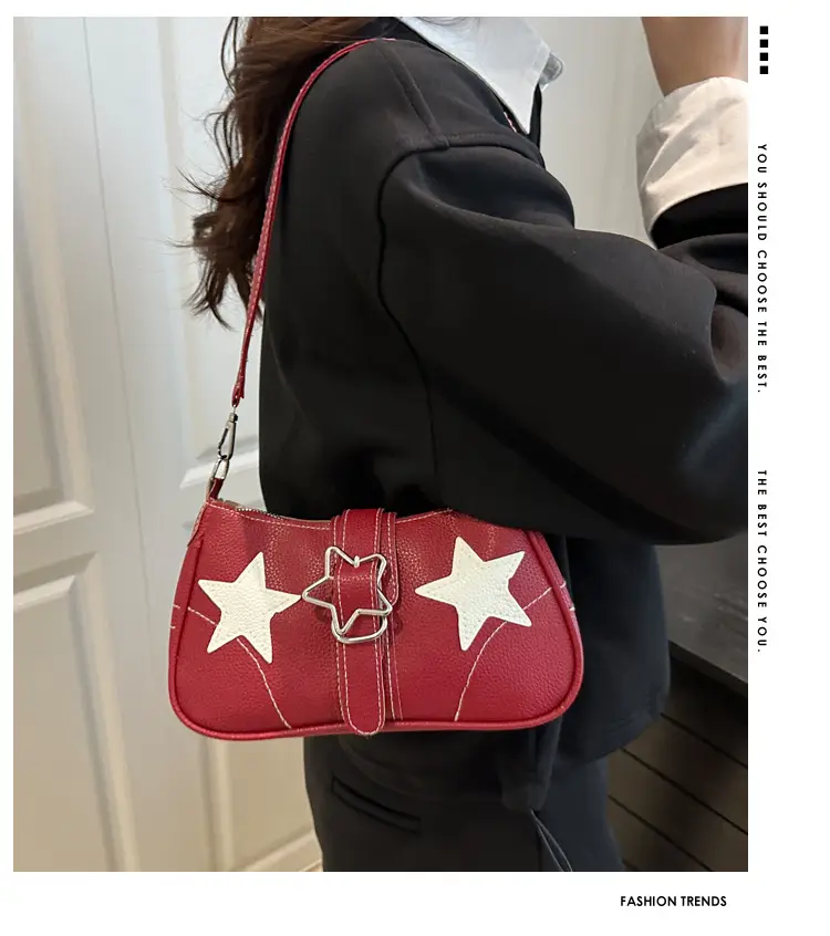 Black Star Armpit Bag Women's 2025 Casual Shoulder Bag — feature 1