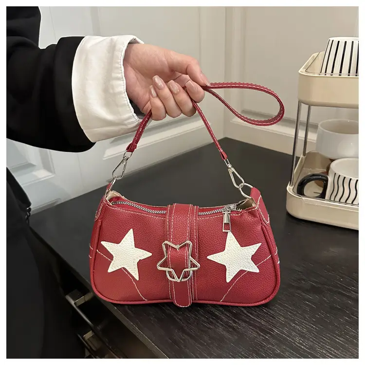 Black Star Armpit Bag Women's 2025 Casual Shoulder Bag — feature 12