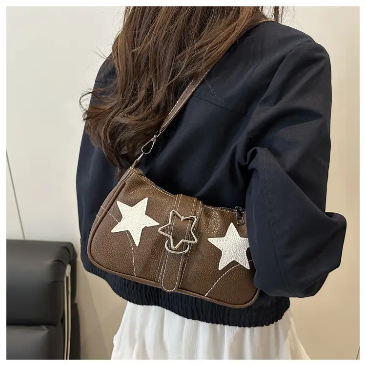 Black Star Armpit Bag Women's 2025 Casual Shoulder Bag — feature 16