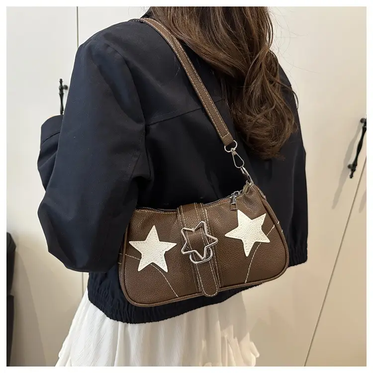 Black Star Armpit Bag Women's 2025 Casual Shoulder Bag — feature 17