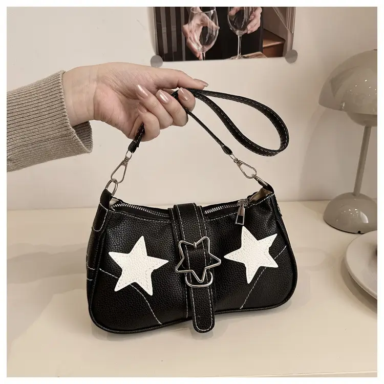 Black Star Armpit Bag Women's 2025 Casual Shoulder Bag — feature 18