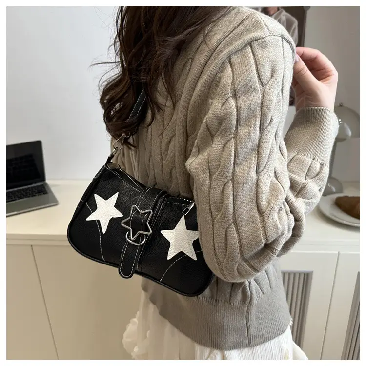 Black Star Armpit Bag Women's 2025 Casual Shoulder Bag — feature 19