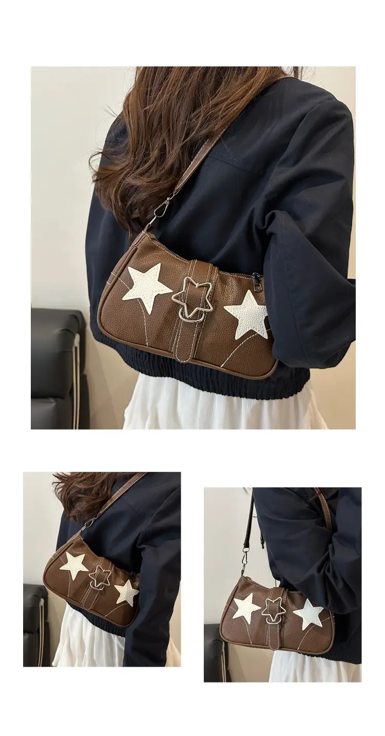 Black Star Armpit Bag Women's 2025 Casual Shoulder Bag — feature 23