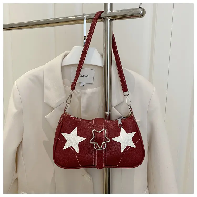 Black Star Armpit Bag Women's 2025 Casual Shoulder Bag — feature 26