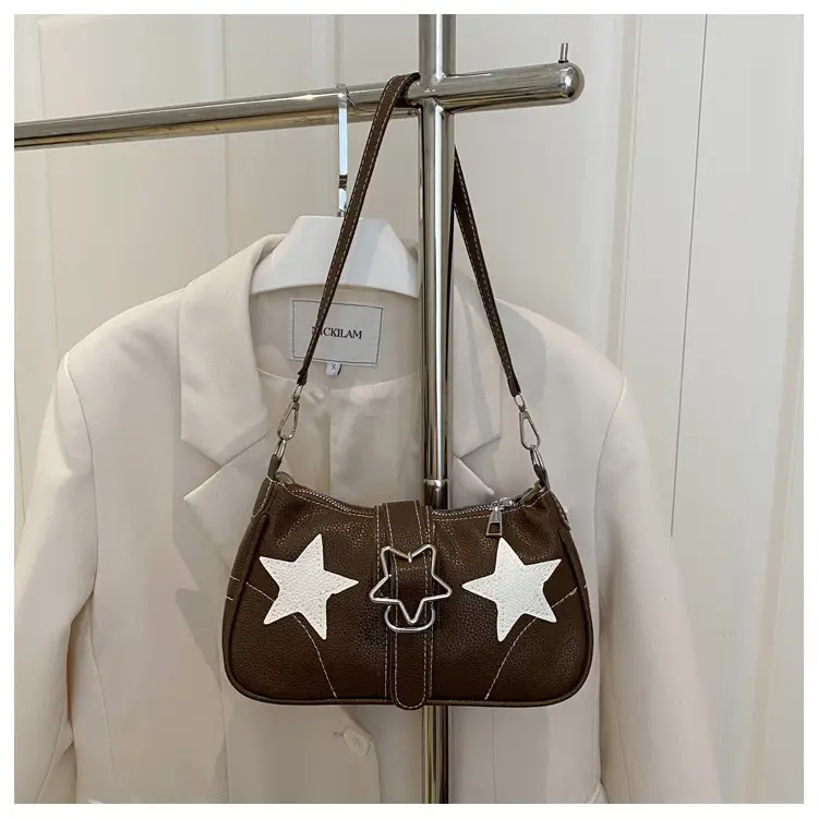 Black Star Armpit Bag Women's 2025 Casual Shoulder Bag — feature 28