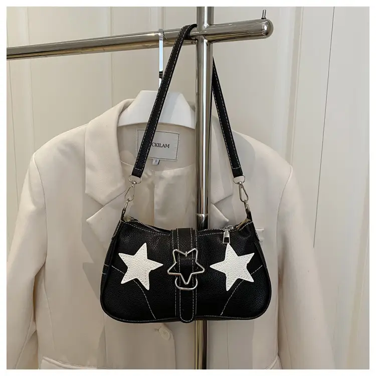 Black Star Armpit Bag Women's 2025 Casual Shoulder Bag — feature 29