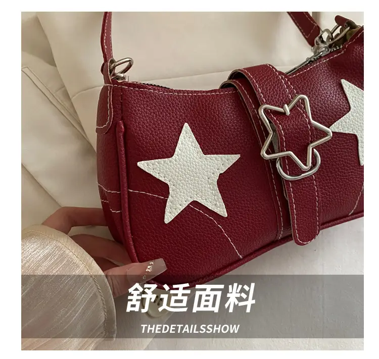 Black Star Armpit Bag Women's 2025 Casual Shoulder Bag — feature 4