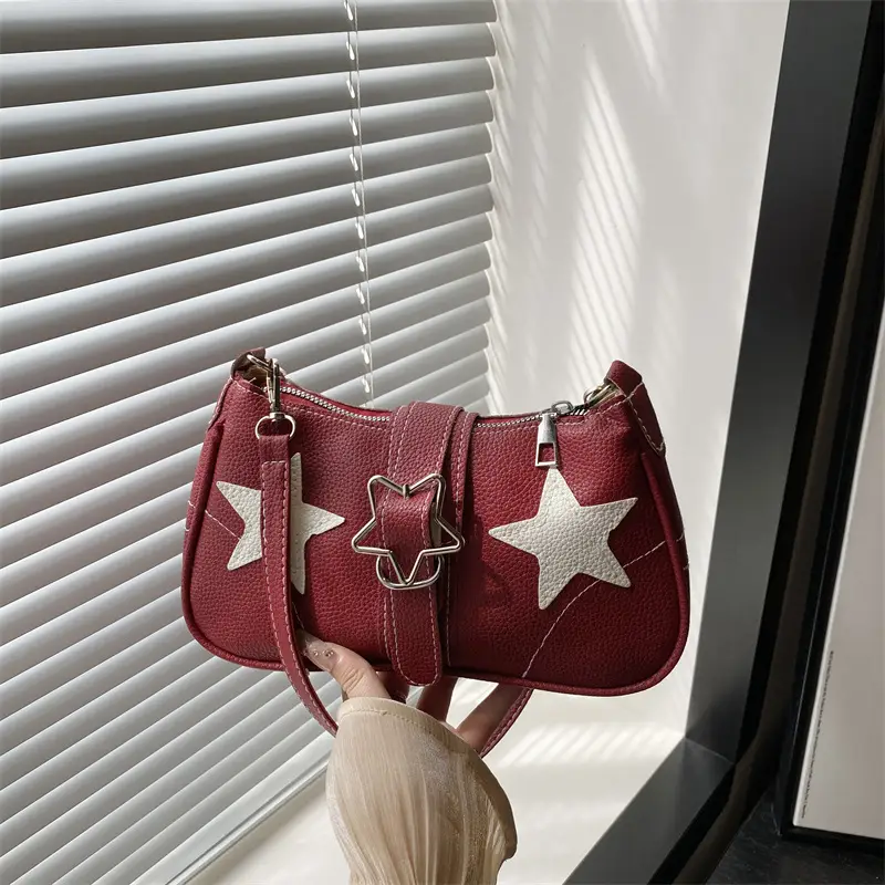 Black Star Armpit Bag Women's 2025 Casual Shoulder Bag - Image 2