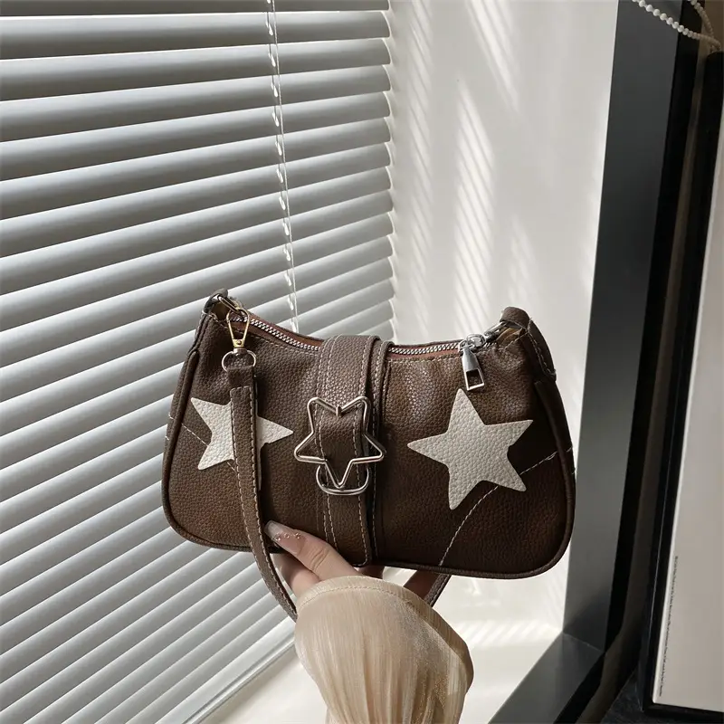 Black Star Armpit Bag Women's 2025 Casual Shoulder Bag - Image 3