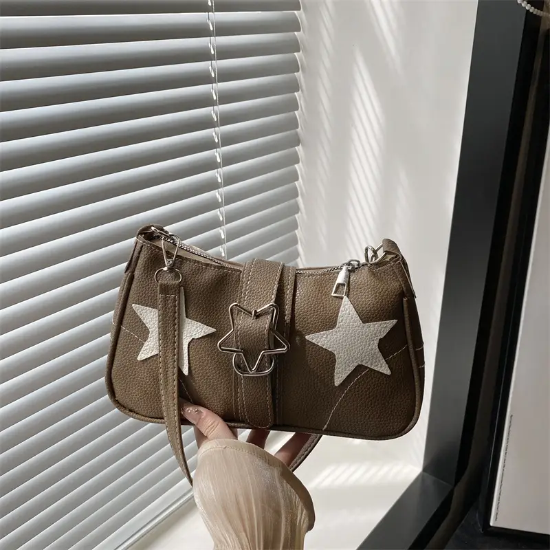 Black Star Armpit Bag Women's 2025 Casual Shoulder Bag - Image 4