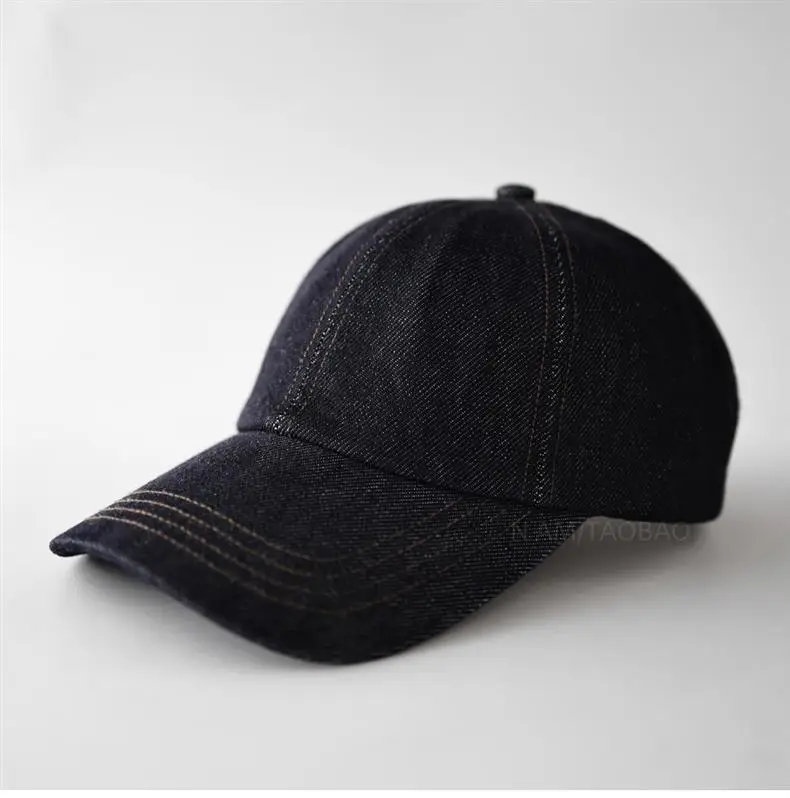 Men Denim Baseball Cap with Embroidered Logo — feature 6