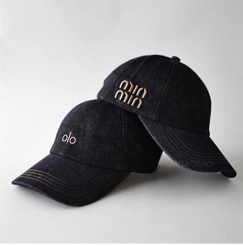 Men Denim Baseball Cap with Embroidered Logo — feature 8
