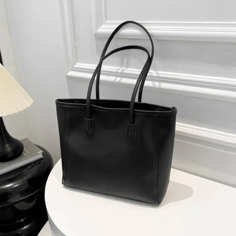 Brown Leather Tote Bag for Women Large Capacity Commuting — feature 20