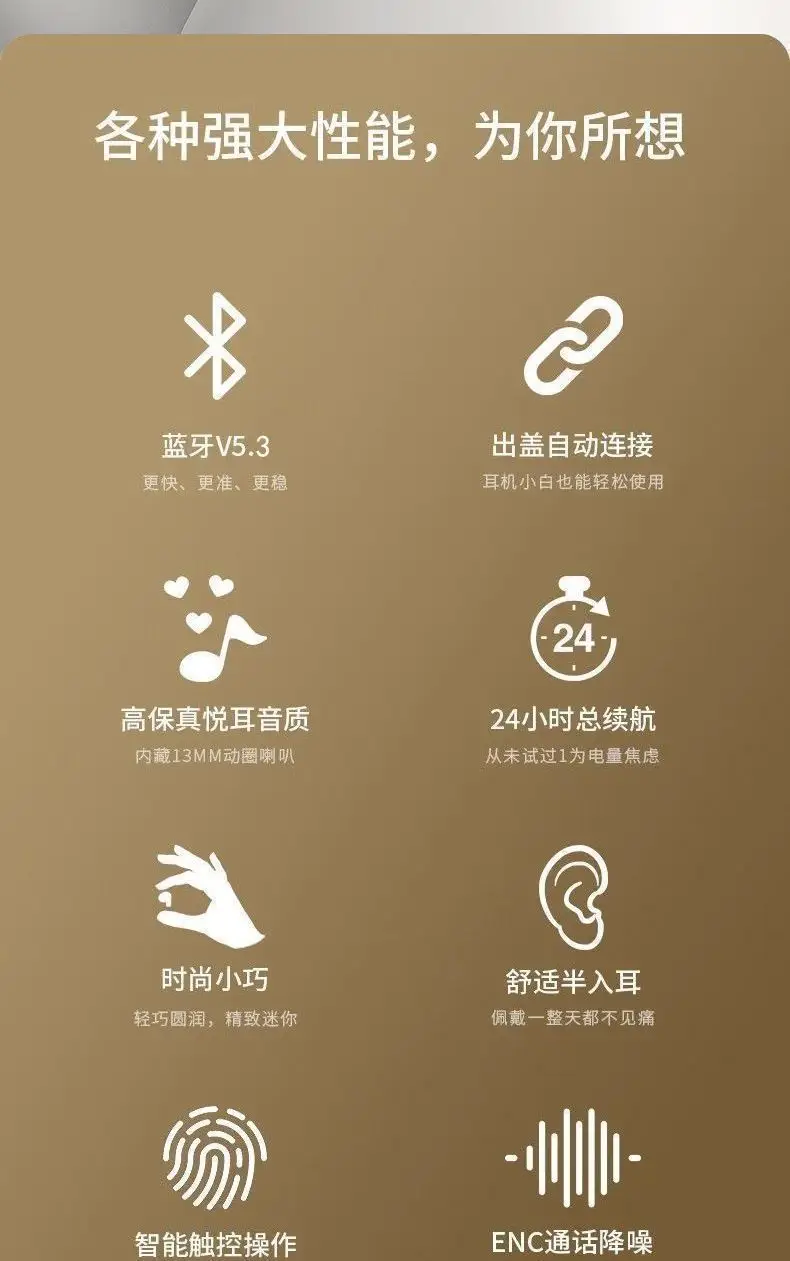 Bluetooth Wireless Earphones with Noise Cancellation & High Quality Sound β feature 2