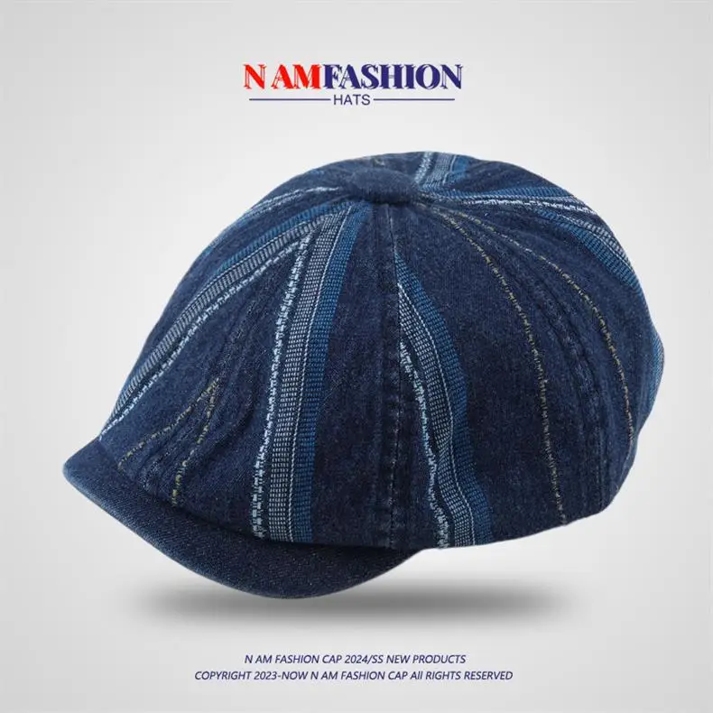 Japanese-Style Denim Cap for Women Light Blue — feature 4