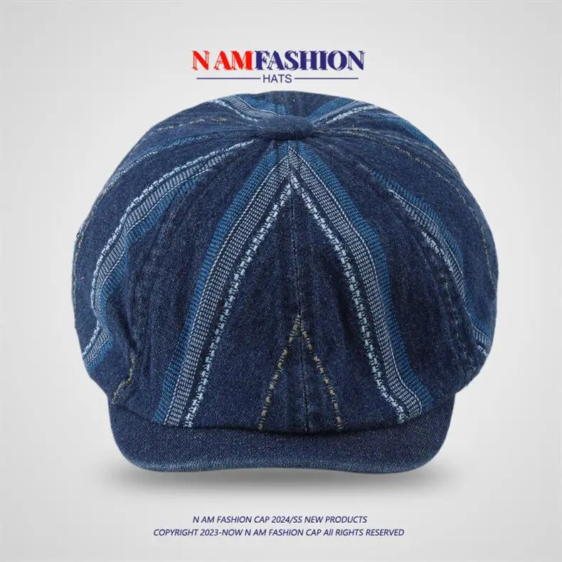 Japanese-Style Denim Cap for Women Light Blue — feature 6