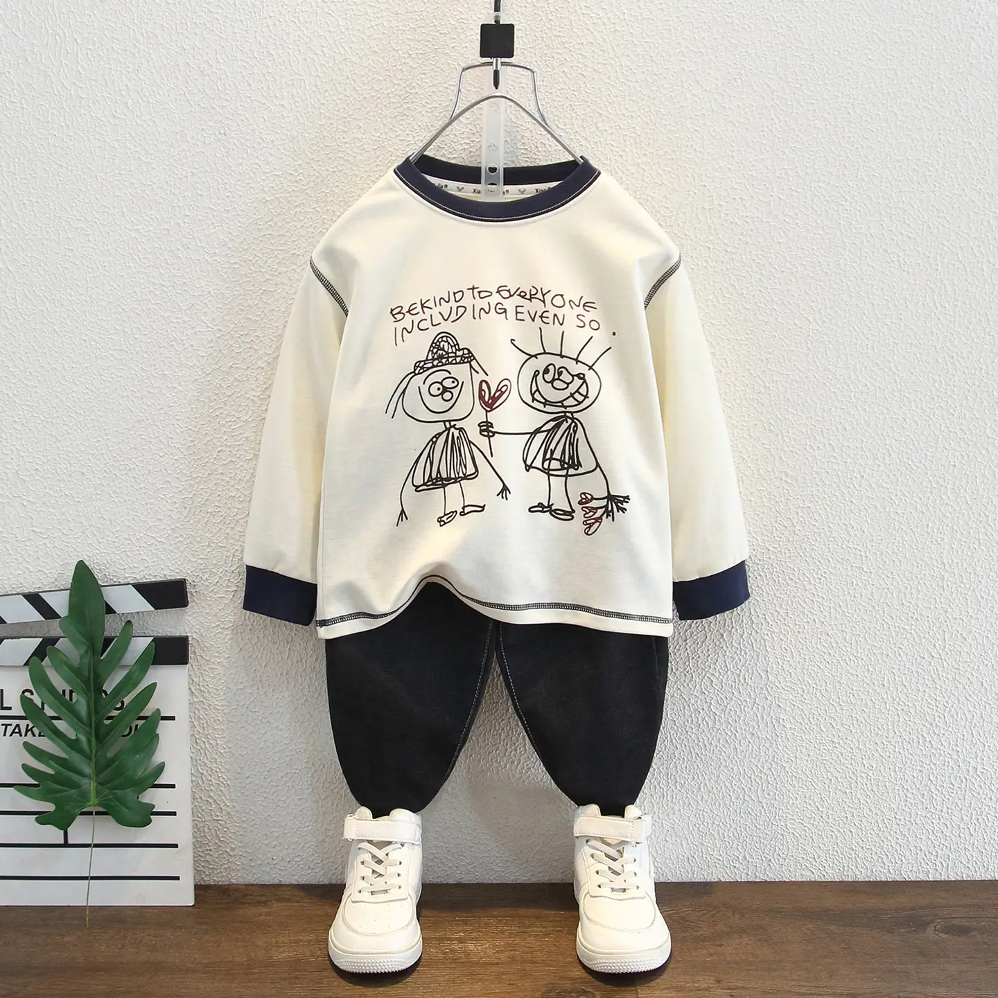 Children's Cream Printed Long Sleeve T-Shirt 2025 - Image 4
