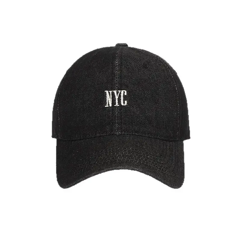 Vintage Washed Denim Baseball Cap for Women Deep Crown Large - Image 8