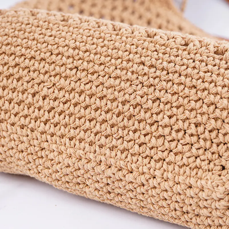Cross-Border Beach Bag Single Shoulder Cotton Hollow Woven - Image 5
