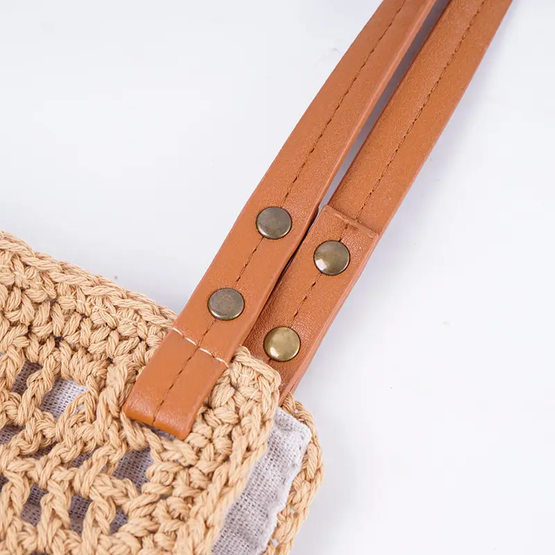 Cross-Border Beach Bag Single Shoulder Cotton Hollow Woven - Image 6