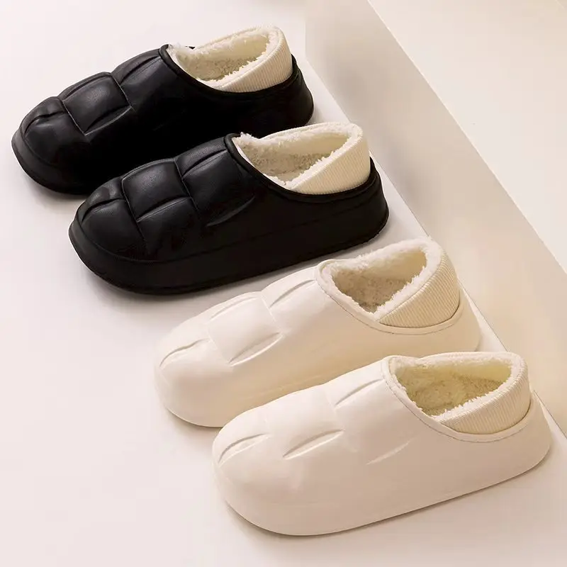 Qida Shun's New Autumn and Winter Cotton Slippers, Indoor and Outdoor Waterproof Cotton Shoes, Warm Couples, Thickeneded Eva Cotton Slippers Wholesale