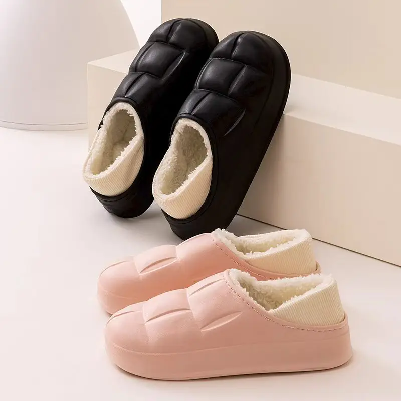 Qida Shun's New Autumn and Winter Cotton Slippers, Indoor and Outdoor Waterproof Cotton Shoes, Warm Couples, Thickeneded Eva Cotton Slippers Wholesale
