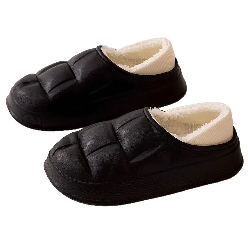 Qida Shun's New Autumn and Winter Cotton Slippers, Indoor and Outdoor Waterproof Cotton Shoes, Warm Couples, Thickeneded Eva Cotton Slippers Wholesale